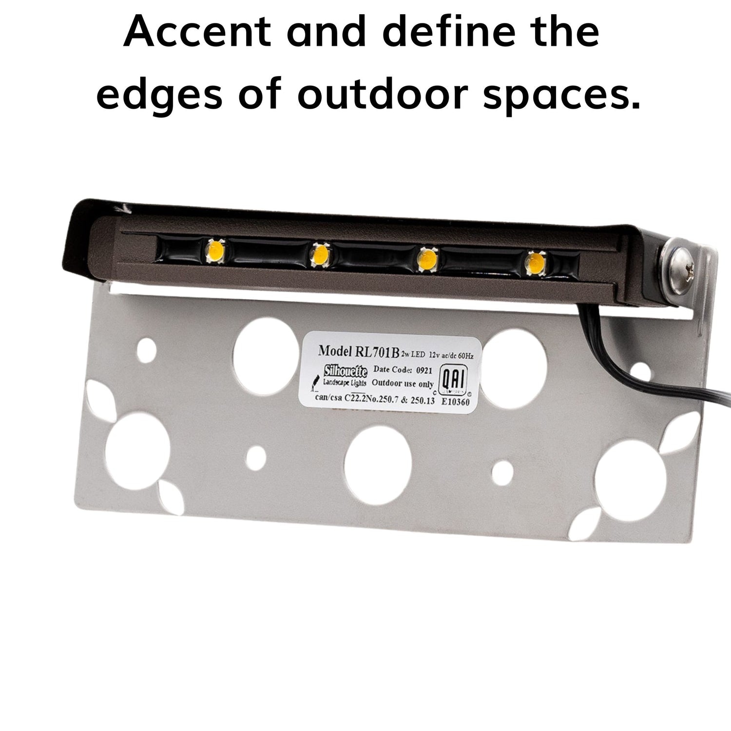 Accent and define the edges of outdoor spaces with LED Rail Lights.