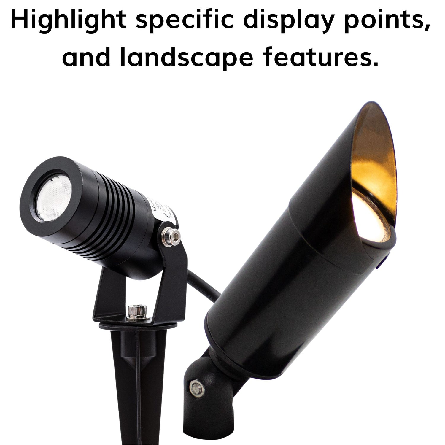 Highlight specific display points and landscape features with LED Spot Lights.