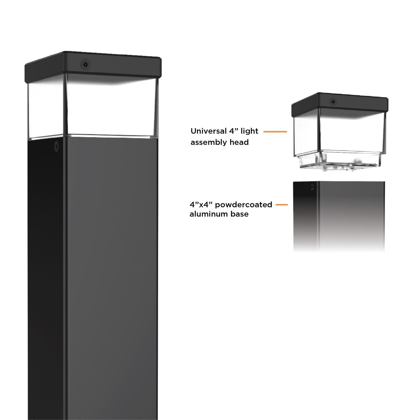 Premium Bollard Light with 1.5w LED - Silhouette Lights