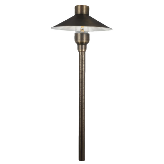 Single Tier LED Path Light - Brass - PL101BRS