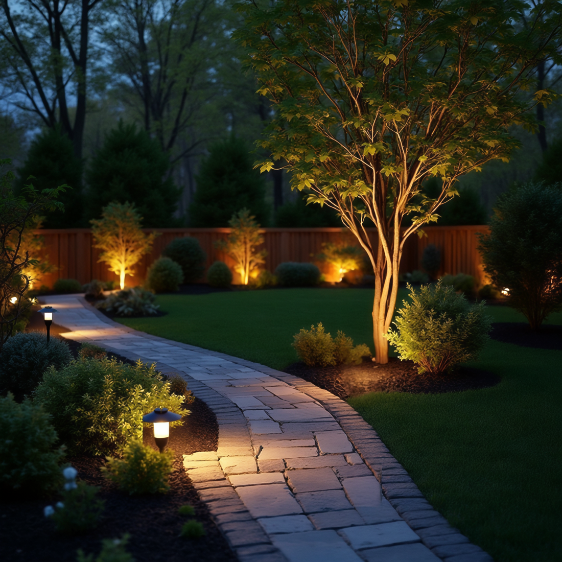DIY landscape lighting installation Canada