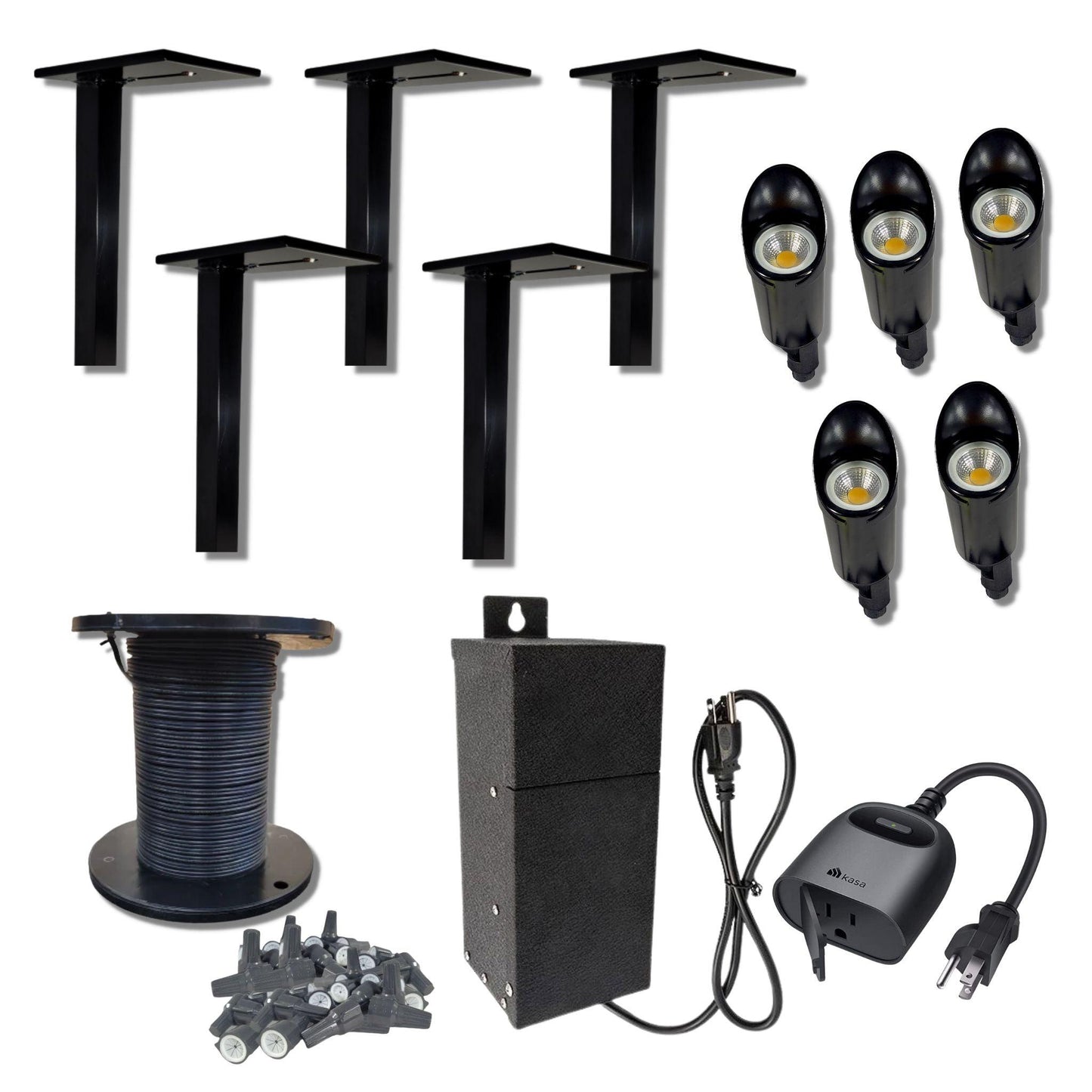 Complete Kit - Path and Spotlights - Flat Top Pathlights - Silhouette Lights