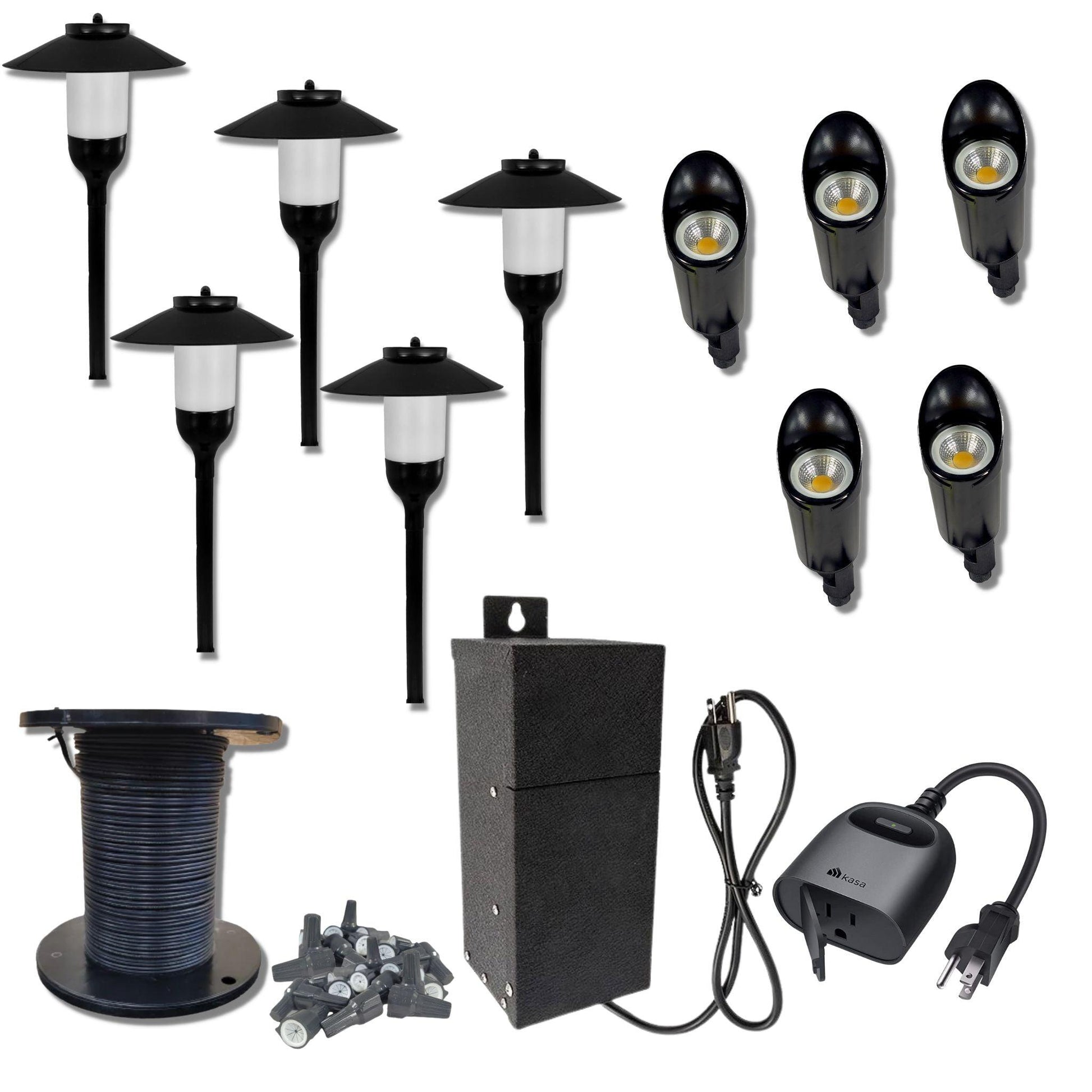 Complete Kit - Path and Spotlights - Single Tier Pathlights - Silhouette Lights