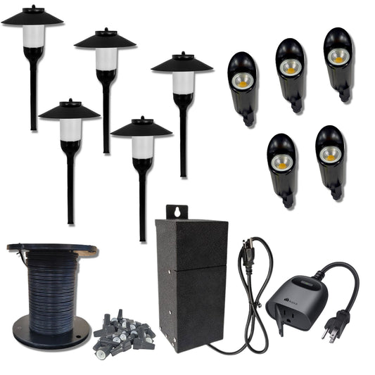 Complete Kit - Path and Spotlights - Single Tier Pathlights