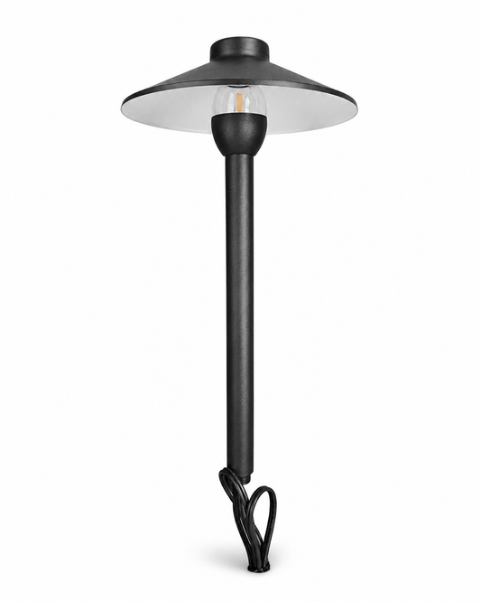 Standard Round Top Path Light - Alum - PL201