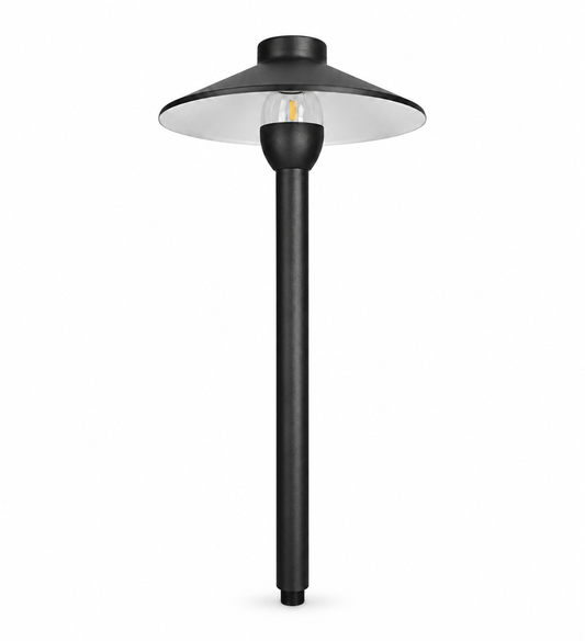 Standard Round Top Path Light - Alum - PL201