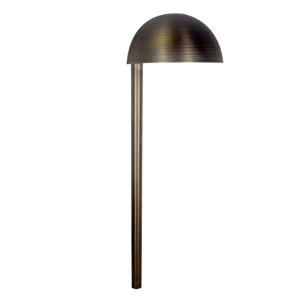 Brass Straight Stem Disc LED Path Light