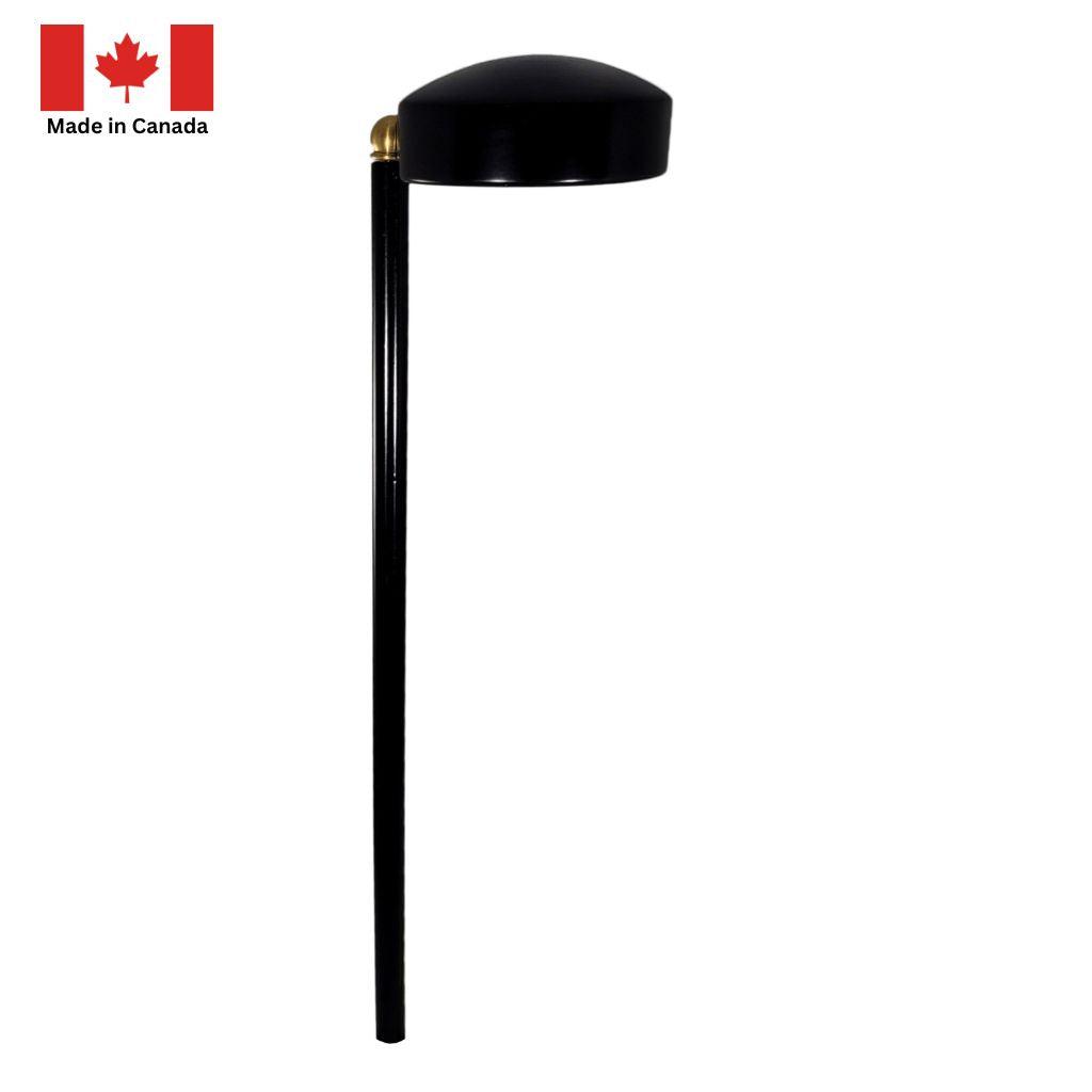Silhouette Lights Straight Disc LED Landscape Path Light - PL155B on white made in Canada