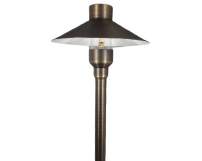 Brass Single Tier LED Path Light - PL101BRS - Silhouette Lights