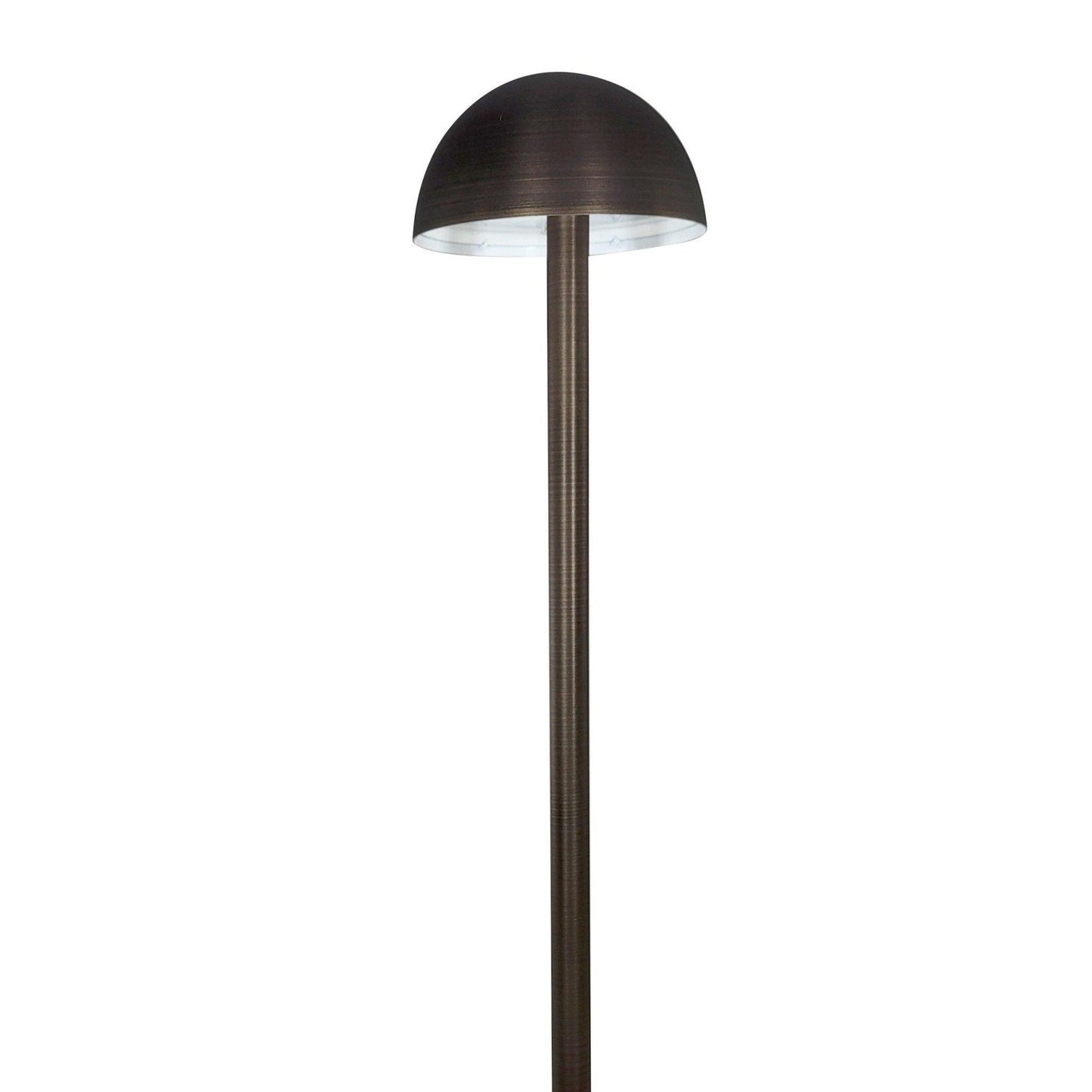 Domed Brass LED Path Light - PL150BRS - Silhouette Lights