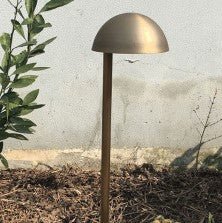 Domed Brass LED Path Light - PL150BRS - Silhouette Lights