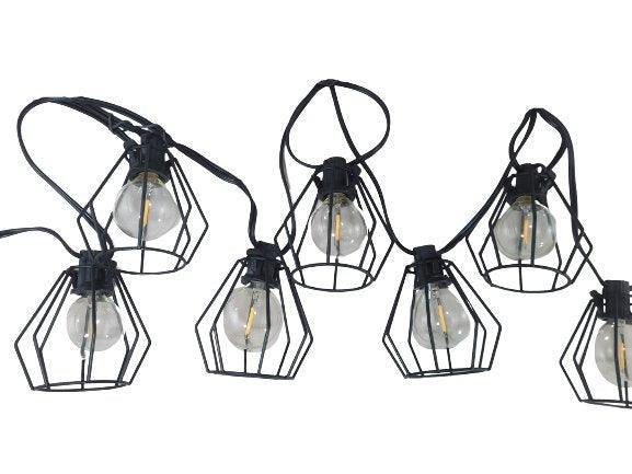 S55 - LED Cone Patio String Lights - 120v - Silhouette Lights